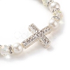 Electroplate Glass Beads Stretch Bracelets BJEW-JB04830-01-2