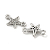 Brass Micro Pave Clear Cubic Zirconia Connector Charms KK-Q820-42P-2