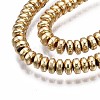 Electroplate Non-magnetic Synthetic Hematite Bead Strands G-Q465-19KC-3