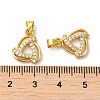 Brass Cubic Zirconia Pendant KK-K273-03-4