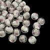 Handmade Luminous Inner Flower Lampwork Beads LAMP-R129-10mm-01-1