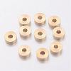 Golden Brass Rondelle Spacer Beads X-KK-EC859-1G-2