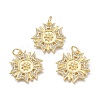 Brass Micro Pave Clear Cubic Zirconia Pendant Settings For Enamel ZIRC-Q023-11G-2