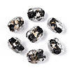 Handmade Gold & Silver Foil Glass Beads FOIL-N030-02A-1