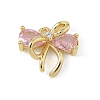 Brass Micro Pave Cubic Zirconia Charms KK-A300-01G-03-1