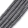 Matte Style Electroplate Non-magnetic Synthetic Hematite Flat Round Beads Strands X-G-M007-77-1
