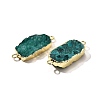 Natural Dyed Quartz Crystal Links Connector Charms G-K189-02LG-03-2