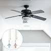 Faceted Glass Ceiling Fan Pull Chain Extenders FIND-AB00003-5