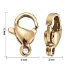 Ion Plating(IP) 304 Stainless Steel Lobster Claw Clasps X-STAS-H353-B-02G-4