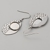 304 Stainless Steel Geometric Dangle Earring Settings FIND-WH0032-74P-03-2