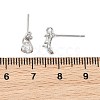 SHEGRACE Teardrop Brass Micro Pave Clear Cubic Zirconia Stud Earrings XGRQ4N877-701P-3