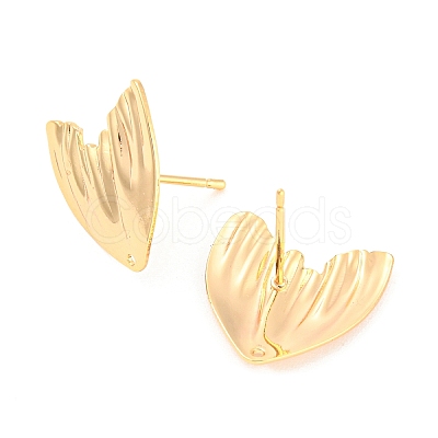 Rack Plating Brass Stud Earring Findings KK-M261-43G-1