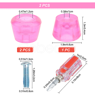 Roller Skate Toe Stops AJEW-GF0004-34B-1