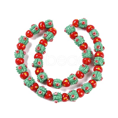 Handmade Lampwork Beads Strands LAMP-P066-02-1