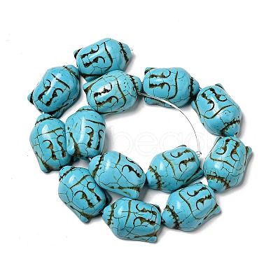 Synthetic Turquoise Beads Strands LS-TURQ-G119-20x29mm-08-1