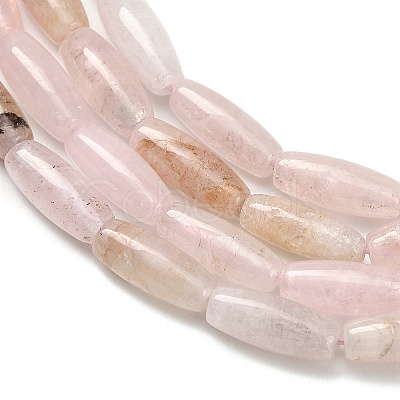 Natural Pink Morganite Beads Strands G-H335-A01-4x10mm-1