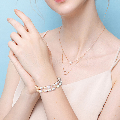 45Pcs 3 Style Natural Cultured Freshwater Pearl Beads PEAR-WR0001-07-1