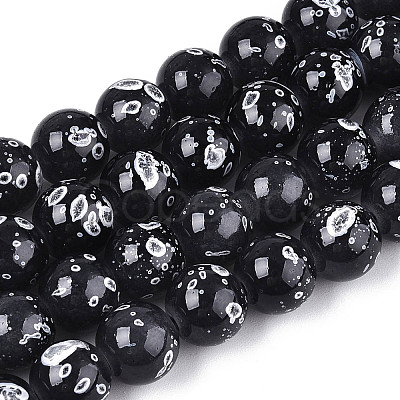 Baking Paint Glass Beads Strands DGLA-N015-10mm-10-1