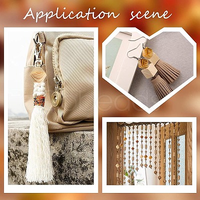 100Pcs 2 Colors Bicone Unfinished Natural Wood Beads WOOD-YW0001-78-1