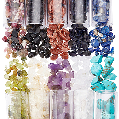180G 10 Style Natural & Synthetic Gemstone Beads G-NB0003-22-1