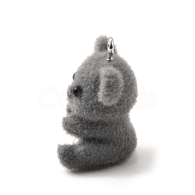 Flocky Opaque Resin Pendants FIND-U030-09P-01-1