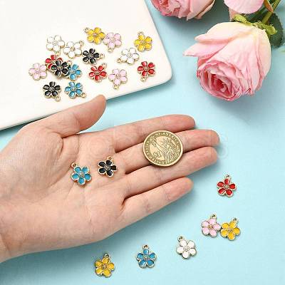 10Pcs Alloy Enamel Pendants FIND-FS0005-32C-1