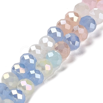 Imitation Jade Glass Beads Strands EGLA-D030-11-1
