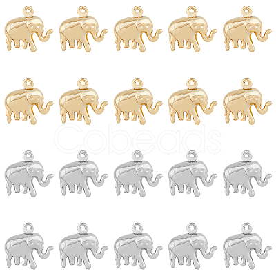 20Pcs 2 Color Brass Charms KK-HY0001-42-1