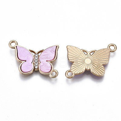 Eco-Friendly Alloy Micro Pave Clear Cubic Zirconia Links Connectors X-ENAM-Q437-058C-NR-1