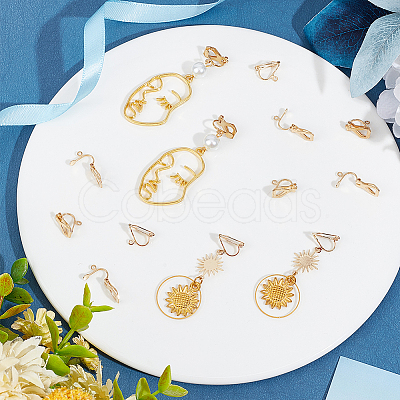40Pcs 304 Stainless Steel Clip-on Earring Findings STAS-BBC0003-39-1