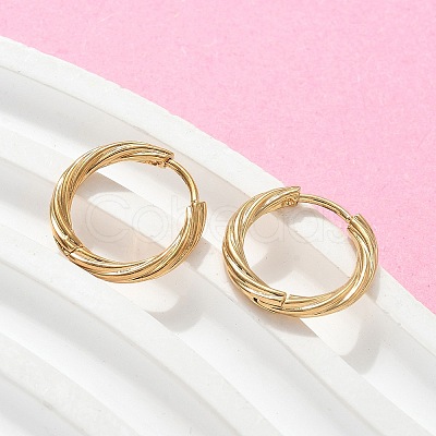 304 Stainless Steel Twist Hoop Earrings for Women EJEW-A130-02A-G-1