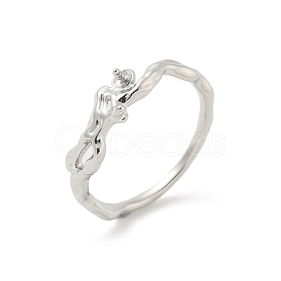 Brass Finger Ring Settings KK-G518-05P-1