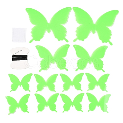 3D Plastic Luminous Wall Stickers DIY-F077-05F-1