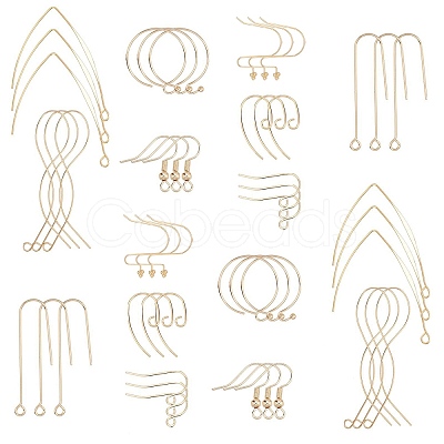 Brass Earring Hooks KK-SC0001-43G-1