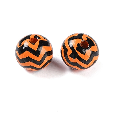Halloween wood beads WOOD-S064-01A-1