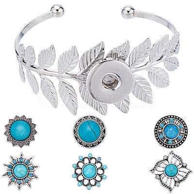 DIY Interchangeable Flower Bangle Making Kit DIY-SC0023-23-1