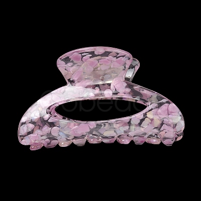 Transparent Floral Pattern Acrylic Claw Hair Clips PW23031332736-1