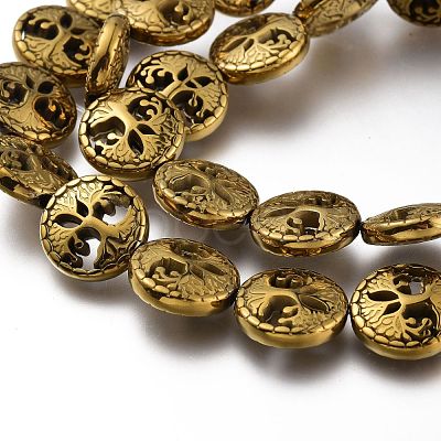 Non-magnetic Synthetic Hematite Beads Strands G-A181-A04-1