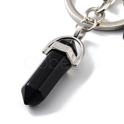 Natural Obsidian Keychain KEYC-M022-05I-1