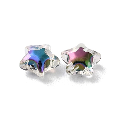 UV Plating Rainbow Iridescent Acrylic Beads LS-X-OACR-H112-20B-1