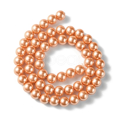 Eco-Friendly Dyed Glass Pearl Round Beads Strands HY-A002-8mm-RB057-1
