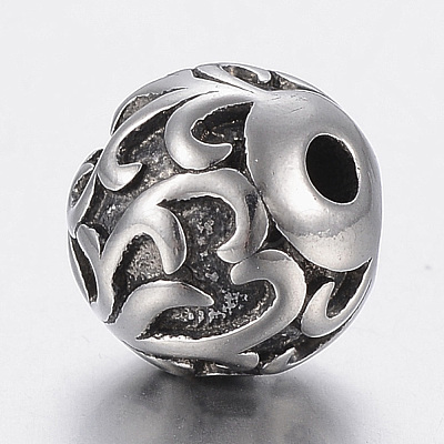 316 Surgical Stainless Steel Beads STAS-F160-17AS-1