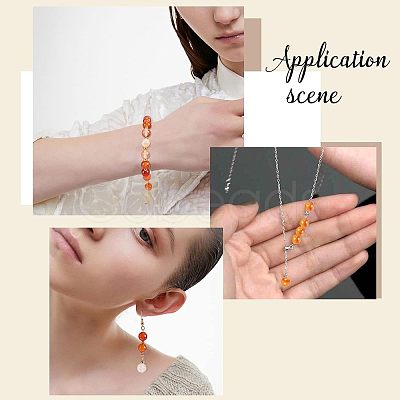 Nbeads 3 Strands Natural Carnelian Beads Strands G-NB0002-83-1