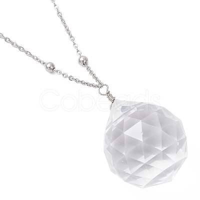 Glass Round Window Hanging Suncatchers HJEW-JM04522-02-1