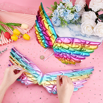 HOBBIESAY 2Pcs 2 Colors Children's Costume Angel Wings DIY-HY0001-17B-1