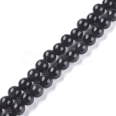 Natural Obsidian Bead Strands GSR8mmC132-1