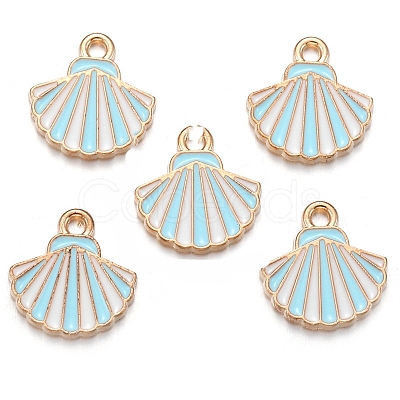 Sea Animal Alloy Enamel Pendants PW-WGE87A6-06-1