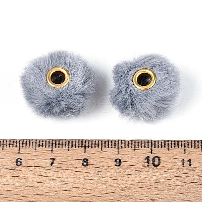 Imitation Rabbit Hair European Beads FIND-WH0126-574Q-1