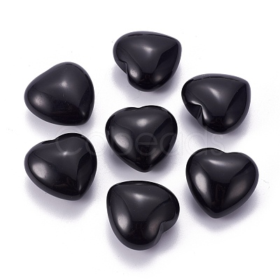 Natural Obsidian Heart Love Stone G-I219-05A-1