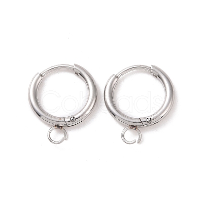 Tarnish Resistant 304 Stainless Steel Huggie Hoop Earring Findings LS-STAS-J400-36P-1